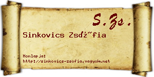 Sinkovics Zsófia névjegykártya