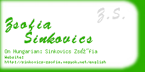 zsofia sinkovics business card